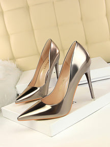 Scarpin de salto alto simples - Moda europeia e americana