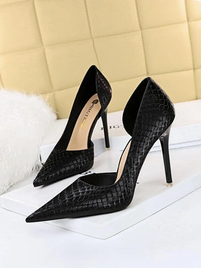 Scarpin de Luxo – Couro Crocodilo, 7cm de Salto
