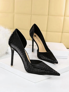 Scarpin de Luxo – Couro Crocodilo, 7cm de Salto