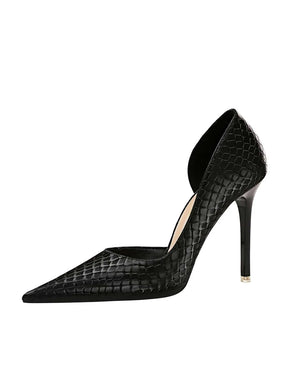 Scarpin de Luxo – Couro Crocodilo, 7cm de Salto