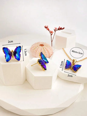 Conjunto de Joias Butterfly Charm – Elegância e Delicadeza em Cada Detalhe