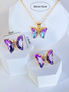 Conjunto de Joias Butterfly Charm – Elegância e Delicadeza em Cada Detalhe