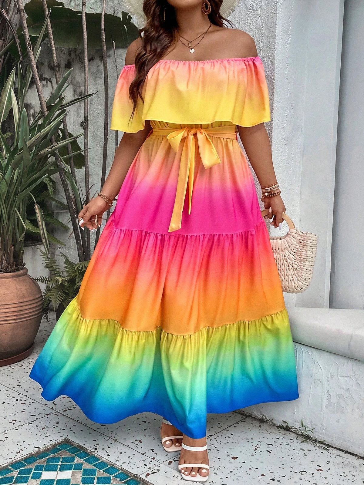 Vestido Longo Plus Size Boho – Tamanhos G ao G4