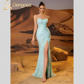 Vestido de Gala Luxuoso – 13 Cores Brilhantes!