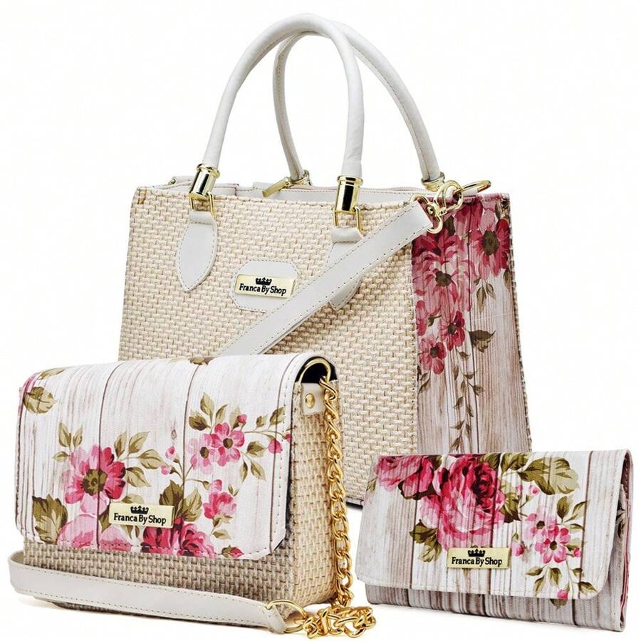 Kit Fashion Bloom: O Trio de Bolsas que Une Estilo, Praticidade e Exclusividade! 🌸