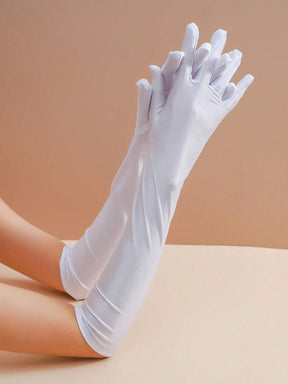 Luvas de Noiva em Cetim – Sofisticação para Casamentos e Festas