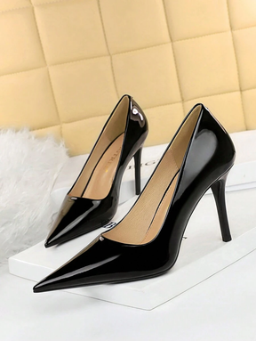 Scarpin de salto alto simples - Moda europeia e americana