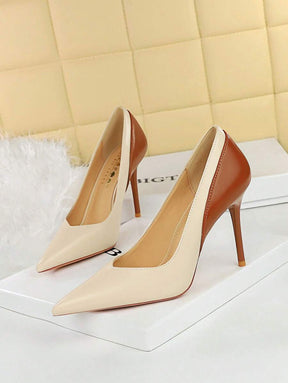 Scarpin de salto alto simples - Moda europeia e americana