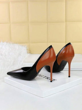 Scarpin de salto alto simples - Moda europeia e americana