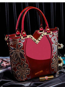 Bolsa Feminina de Couro Envernizado