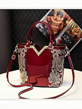Bolsa Feminina de Couro Envernizado
