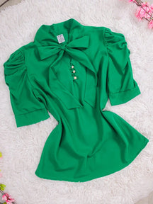 Blusa Feminina Social Manga Bufante