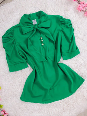 Blusa Feminina Social Manga Bufante