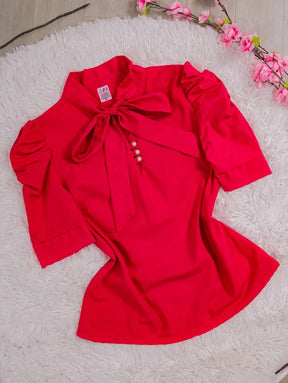 Blusa Feminina Social Manga Bufante