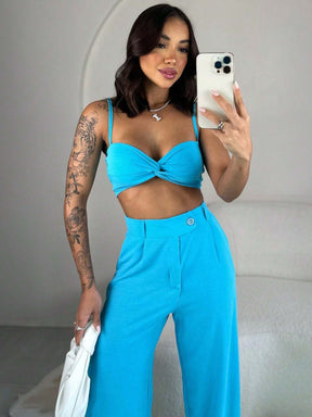 Conjunto Calça e Cropped – 3 Cores e Modelagem Perfeita!