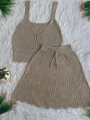 Conjunto em Crochê Frescor – Seu Look Perfeito para o Verão! ☀️