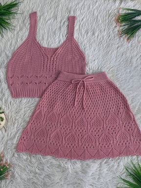 Conjunto em Crochê Frescor – Seu Look Perfeito para o Verão! ☀️