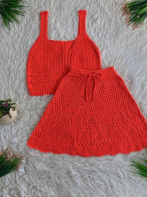 Conjunto em Crochê Frescor – Seu Look Perfeito para o Verão! ☀️
