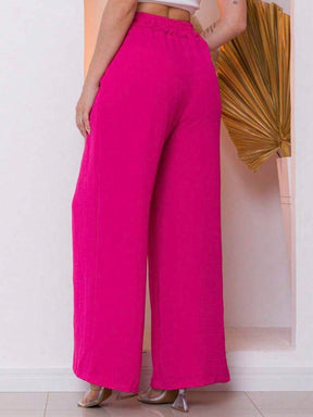 Calça Pantalona Cintura Alta – 12 Cores e Conforto