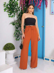 Calça Pantalona Cintura Alta – 12 Cores e Conforto