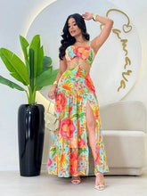 Vestido Longo Floral com Fenda – 3 Cores, Tamanho Único