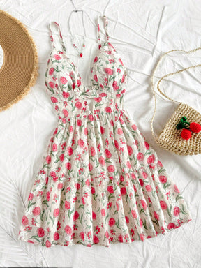 Vestido Curto com Decote em V – 9 Estampas e Cores