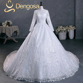 Vestido de noiva com mangas longas