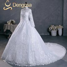 Vestido de noiva com mangas longas