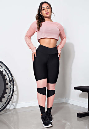 Conjunto Legging + Cropped com Telinha – Conforto e Estilo para Seus Treinos