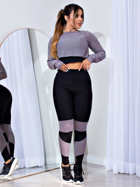 Conjunto Legging + Cropped com Telinha – Conforto e Estilo para Seus Treinos