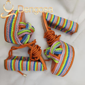 Sandália Plataforma Exclusiva – Estilo Europeu e Conforto em 12CM