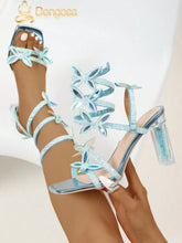 Salto Feminino Butterfly STARS – Salto Alto Brilhoso com Cristais (9 cm)