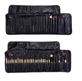 Kit 32 pincéis de maquiagem profissional + Bolsa de brinde