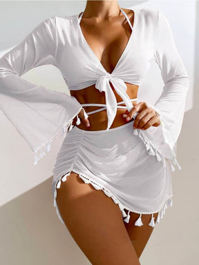Conjunto Completo de Biquíni 4 em 1: O Look de Praia Perfeito