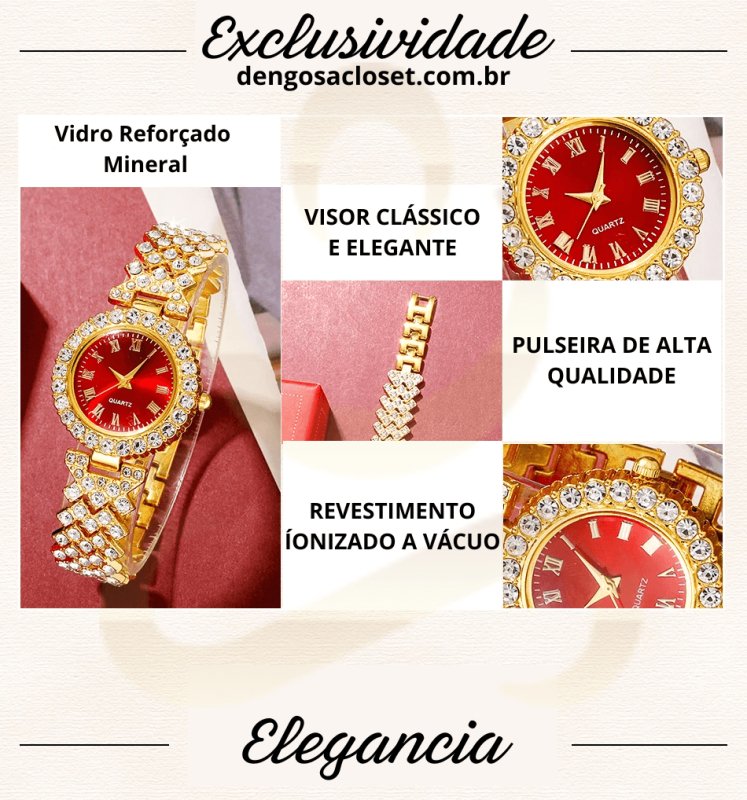 Conjunto Dourado Divino - Luxo e Elegância em Cada Detalhe! [4 PEÇAS] 💎✨