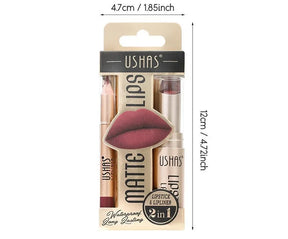 Batom com Efeito Impecável: O Segredo para Lábios Inesquecíveis! 2pcs 💋