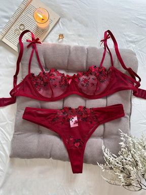 Conjunto Sedução Floral 🌹 - Para Despertar Sua Sensualidade! 🔥