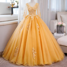 Vestido de Debutante Manga Longa | 4 Cores Sob Medida