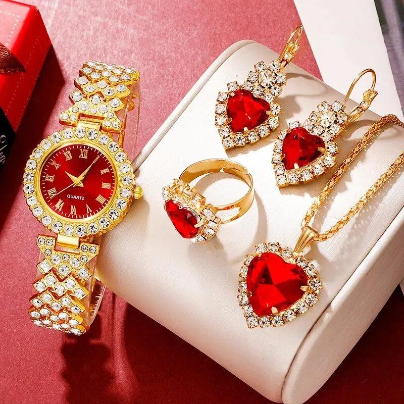 Conjunto Dourado Divino - Luxo e Elegância em Cada Detalhe! [4 PEÇAS] 💎✨