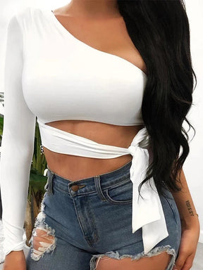 Blusa de Manga Longa Unilateral! 🌟