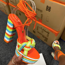 Sandália Plataforma Exclusiva – Estilo Europeu e Conforto em 12CM