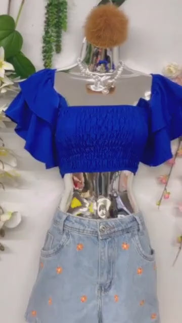 Blusa Cropped Boho | 16 Cores e Conforto Perfeito!