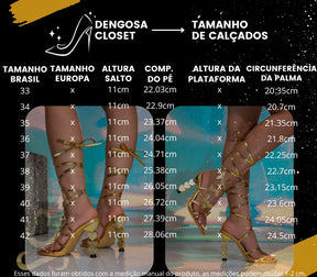 Sandália de Salto Alto Feminina com Decoração de Borboleta